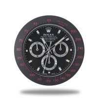 Daytona Wall Clock - Black and Red