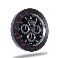 Daytona Wall Clock - Black and Red