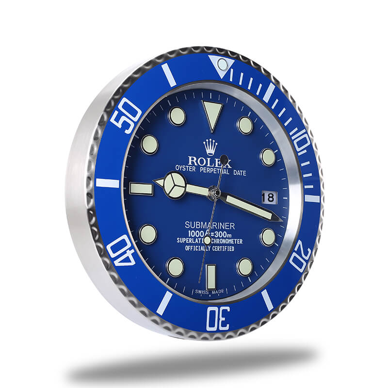 Rolex Submariner Wall Clock - Blue and Sliver