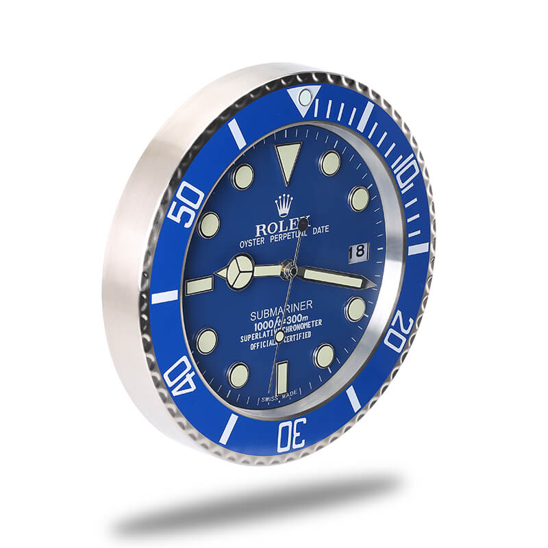 Rolex Submariner Wall Clock - Blue and Sliver