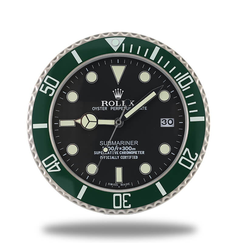 Rolex Submariner Wall Clock - Black and Green