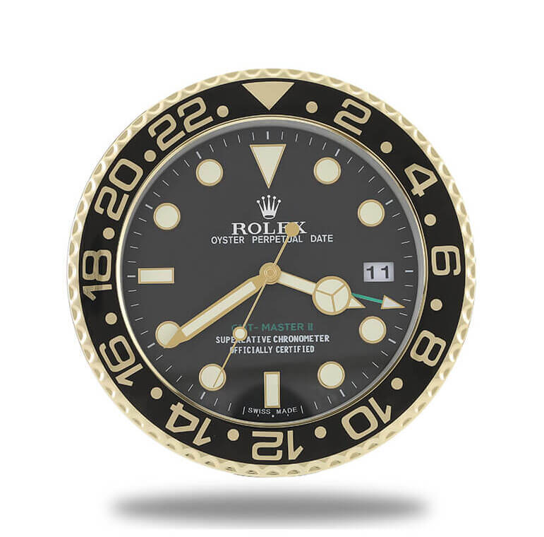 Rolex GMT Master Wall Clock - Golden Black