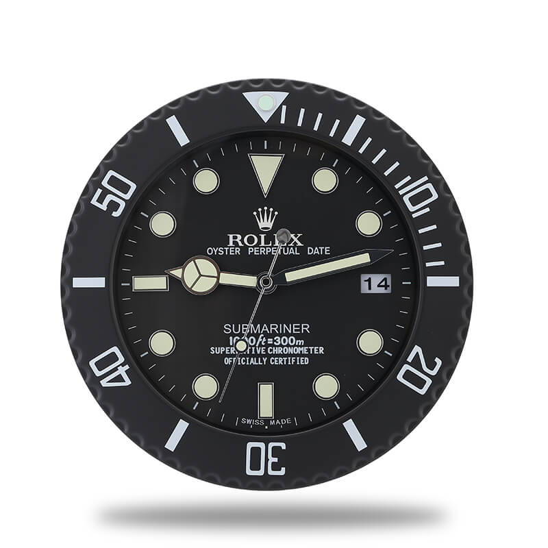 Rolex Submariner Wall Clock - Black