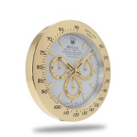 Rolex Daytona Wall Clock - Golden White