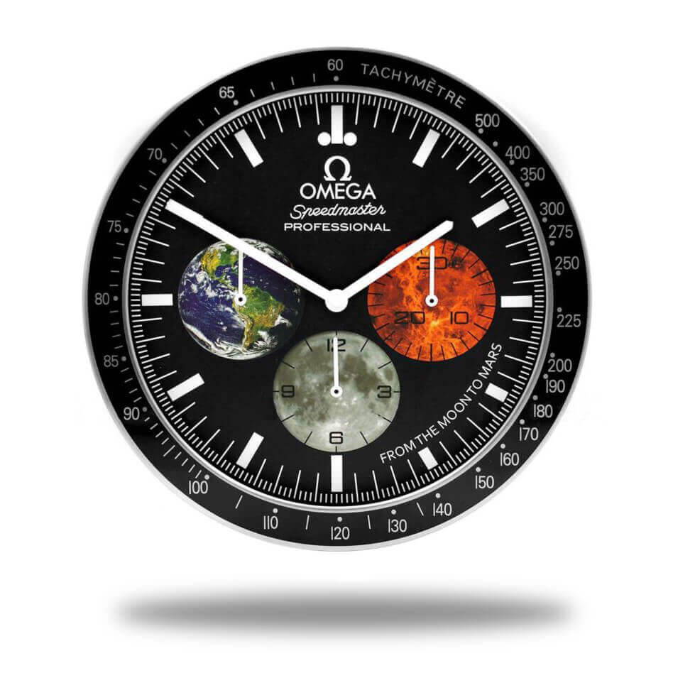 OMEGA WALL CLOCK INSPIRED SPEEDMASTER – OMO