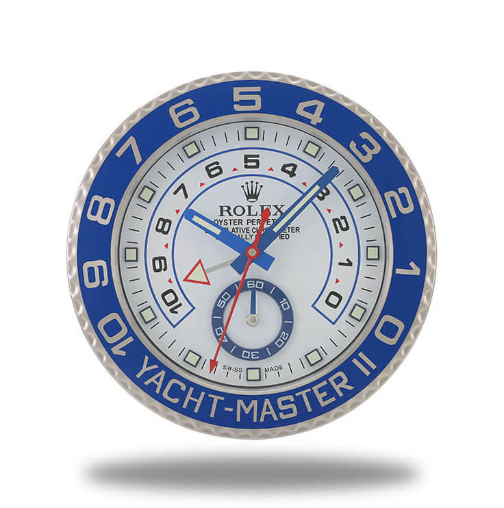 Rolex Yacht Master Wall Clock - Sliver