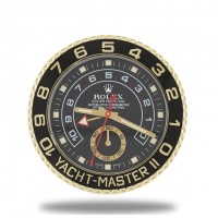 Rolex Yacht Master Wall Clock - Gold Black