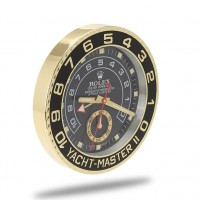 Rolex Yacht Master Wall Clock - Gold Black