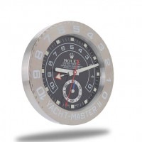 Rolex Yacht Master Wall Clock - Sliver and Black