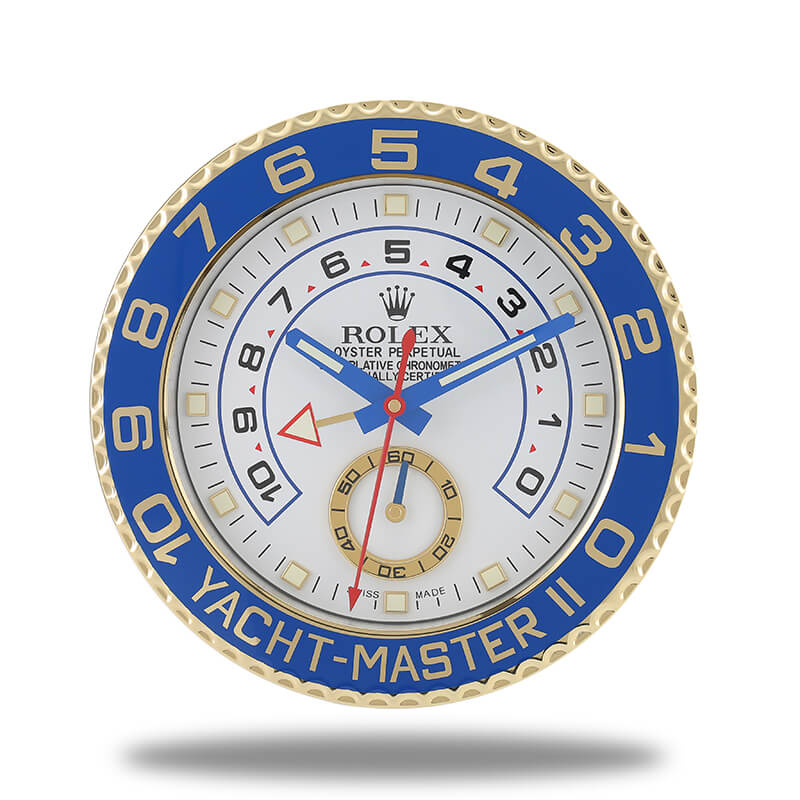 Rolex Yacht Master Wall Clock - White Gold