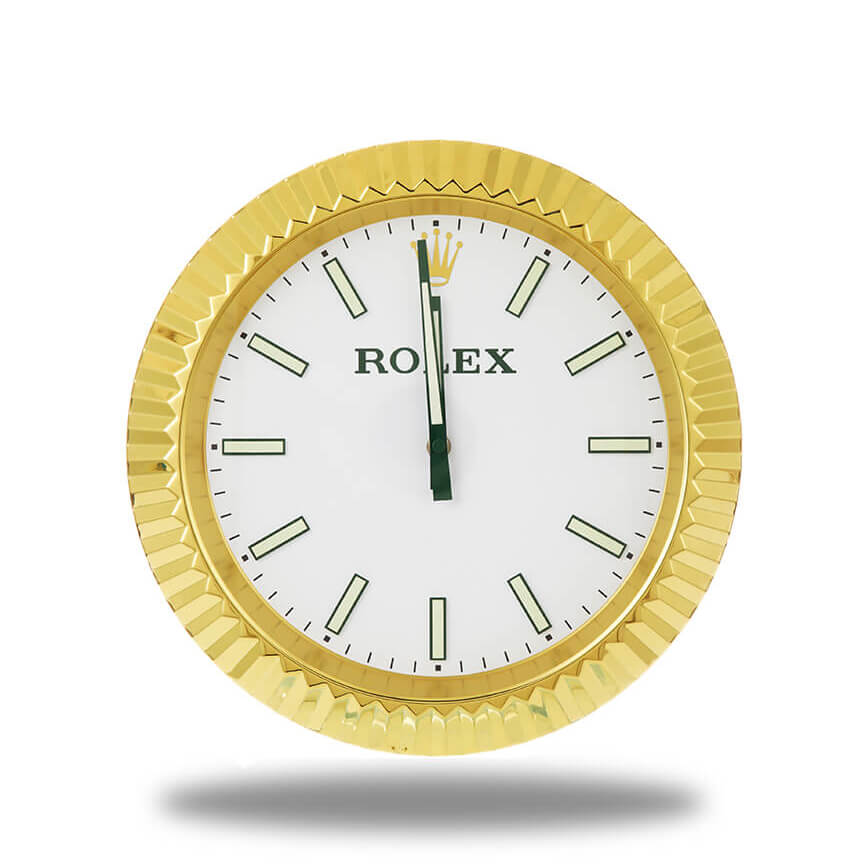 Rolex Presidential Piece Wall Clock - Golden Green